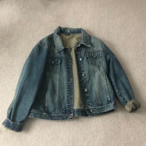 Mid wash  jean jacket.